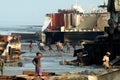 Ship breaking in Bangladesh Royalty Free Stock Photo